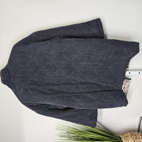 Current Air Reversible Blue Quilted Corduroy Coat - Women's‎ Size Small - Picture 4 of 6